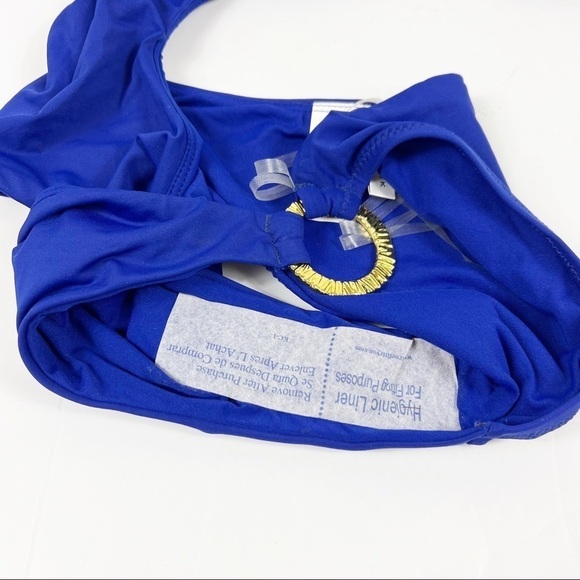 Trina Turk Blue Cut Out One Piece Swimsuit Size US 10 NWT - Picture 7 of 11